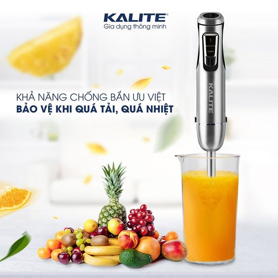  Máy xay sinh tố cầm tay Kalite KEB4112 tự động ngắt điện khi quá nóng